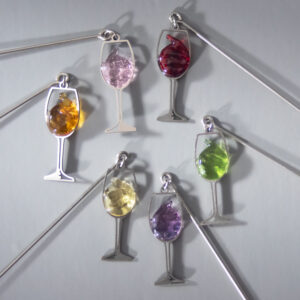 Wholesale Set: Wine Glass Jewelry Lapel Pin (10 units)